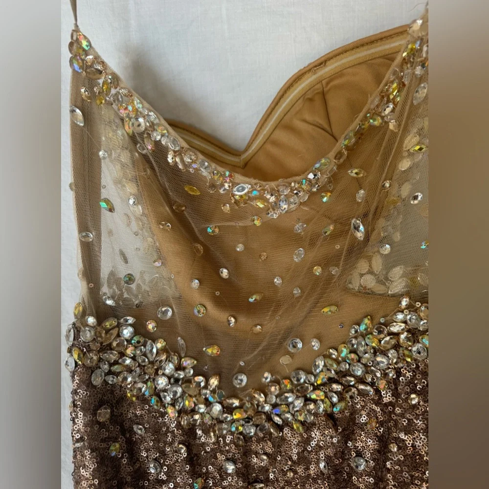 Jump Apparel Wendye Chaitin
Strapless Party Maxi Sequin Dress Sz 1/2 - Picture 5 of 13